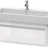 Duravit Ketho - Wastafel Onderkast 410x950x440 Mm, 1 La, Glanzend Wit KT668802222