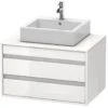 Duravit Ketho - Wastafelonderkast 496x800x550 Mm, 2 Laden, Glanzend Wit KT665402222