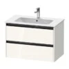 Duravit Ketho.2 - Wastafelonderkast 550x810x480 Mm, 2 Laden, Glanzend Wit K25263022220000