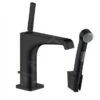 Axor Citterio E - Wastafelkraan Met Waste En Bidet Douche, Mat Zwart 36130670