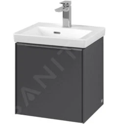 Villeroy & Boch Subway 3.0 - Wastafelonderkast, 423x429x378 Mm, 1 Deur, Grafiet C58100VR