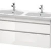 Duravit DuraStyle - Wastafelonderkast 610x1230x448 Mm, 2 Laden, Glanzend Wit DS649802222