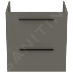 Ideal Standard I.Life A - Wastafelonderkast, 600x440x630 Mm, 2 Laden, Mat Kwartsgrijs T5255NG -Badkamer Luxe 21b2da50aa0f8e106f28122c