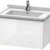 Duravit L-Cube - Wastafelonderkast 408x670x469 Mm, 1 La, Glanzend Wit LC616402222