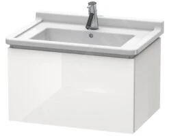 Duravit L-Cube - Wastafelonderkast 408x670x469 Mm, 1 La, Glanzend Wit LC616402222
