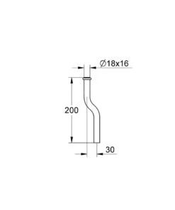 Grohe Reserveonderdelen - Urinoirspoelpijp, Chroom 37038000 -Badkamer Luxe 229967fdcc09c94571059362