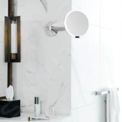 Simplehuman Make-up Spiegels - Spiegel Met LED Verlichting Wandbevestiging, Glanzend Rvs ST3016 -Badkamer Luxe 22a526216a5d2da80126ac5c