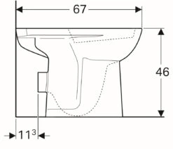 Geberit Selnova Comfort - Staande Toiletpot, Afvoer Achteraan, 670x360 Mm, Wit 500.284.01.1 -Badkamer Luxe 23c390fa0279d9721e7992e1