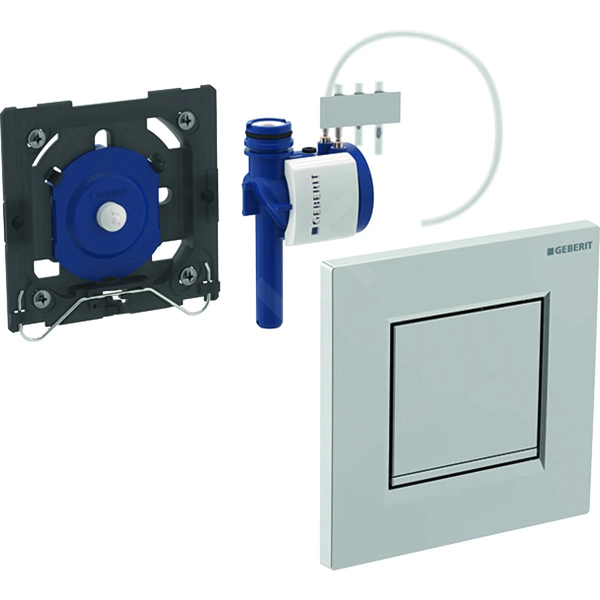 Geberit Spoelsystemen - Urinoirstuursysteem Met Pneumatische Spoelactivering, Bedieningsplaat Type 30, Wit/mat Chroom 116.017.KL.1 3 Geberit Spoelsystemen - Urinoirstuursysteem Met Pneumatische Spoelactivering, Bedieningsplaat Type 30, Wit/mat Chroom 116.017.KL.1 - Afbeelding 3