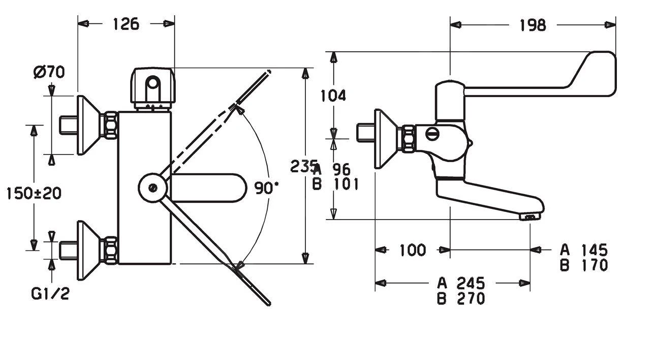 Hansa Tempra - Thermostatische Wastafelkraan, Met Draaibare Uitloop, Chroom 08385292 2 Hansa Tempra - Thermostatische Wastafelkraan, Met Draaibare Uitloop, Chroom 08385292 - Afbeelding 2