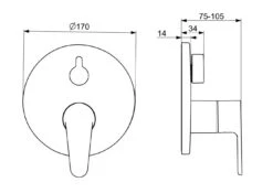 Hansa Vantis - Inbouw Badkraan, Chroom 82609063 -Badkamer Luxe 23fe3dfea23ae9575fa9891b