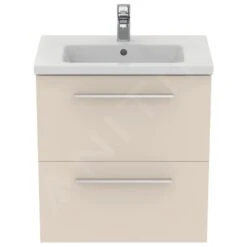 Ideal Standard I.Life S - Wastafelonderkast, 600x375x630 Mm, 2 Laden, Mat Zand T5293NF -Badkamer Luxe 2408bee5d0e4b6a60a4ed965