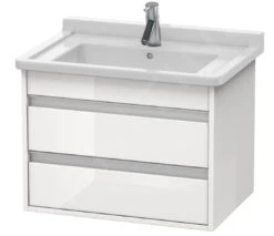 Duravit Ketho - Wastafelonderkast 480x650x455 Mm, 2 Laden, Glanzend Wit KT664302222