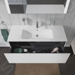 Duravit L-Cube - Wastafelonderkast 400x1220x481 Mm, 1 La, Glanzend Wit LC614302222 -Badkamer Luxe 248acd3cf3931cd08e27eaef