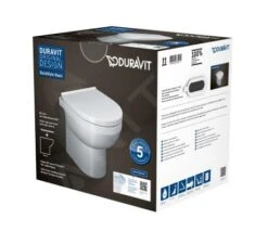 Duravit DuraStyle Basic - Staand Toilet Met SoftClose Wc Bril, Afval Aan De Achterkant, Rimless, Alpine Wit 41840900A1 -Badkamer Luxe 24c7f7556bed0e4e94819cf1