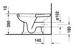 Duravit 1930 - Staande Duoblokpot, Afvoer Horizontaal, Wit 0227090000 -Badkamer Luxe 25b4f5d3f6e4f4fc128b14f0