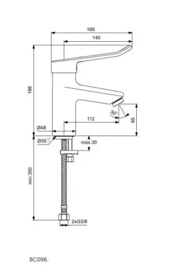 Ideal Standard Ceraplus II - Wastafelkraan, Chroom BC096AA 3 Ideal Standard Ceraplus II - Wastafelkraan, Chroom BC096AA -Badkamer Luxe 25b50cc0420c8cca58933625
