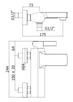 Paffoni Rock - Badkraan, Rvs RO022ST 3 Paffoni Rock - Badkraan, Rvs RO022ST -Badkamer Luxe 25d64bd97cc84f6342063542