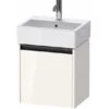 Duravit Ketho.2 - Wastafelkast 440x434x338 Mm, 1 Deur, Scharnieren Links, Glanzend Wit K25070L22220000