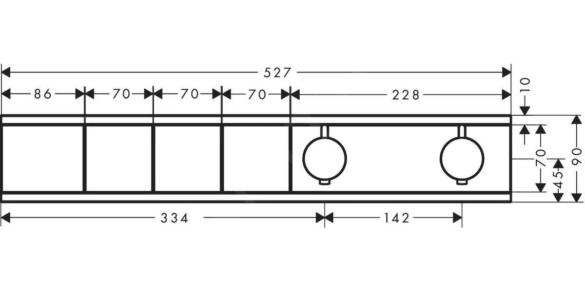Hansgrohe RainSelect - Afbouwdeel Voor Inbouw Douchethermostaat Voor 3 Functies, Mat Wit 15381700 2 Hansgrohe RainSelect - Afbouwdeel Voor Inbouw Douchethermostaat Voor 3 Functies, Mat Wit 15381700 - Afbeelding 2