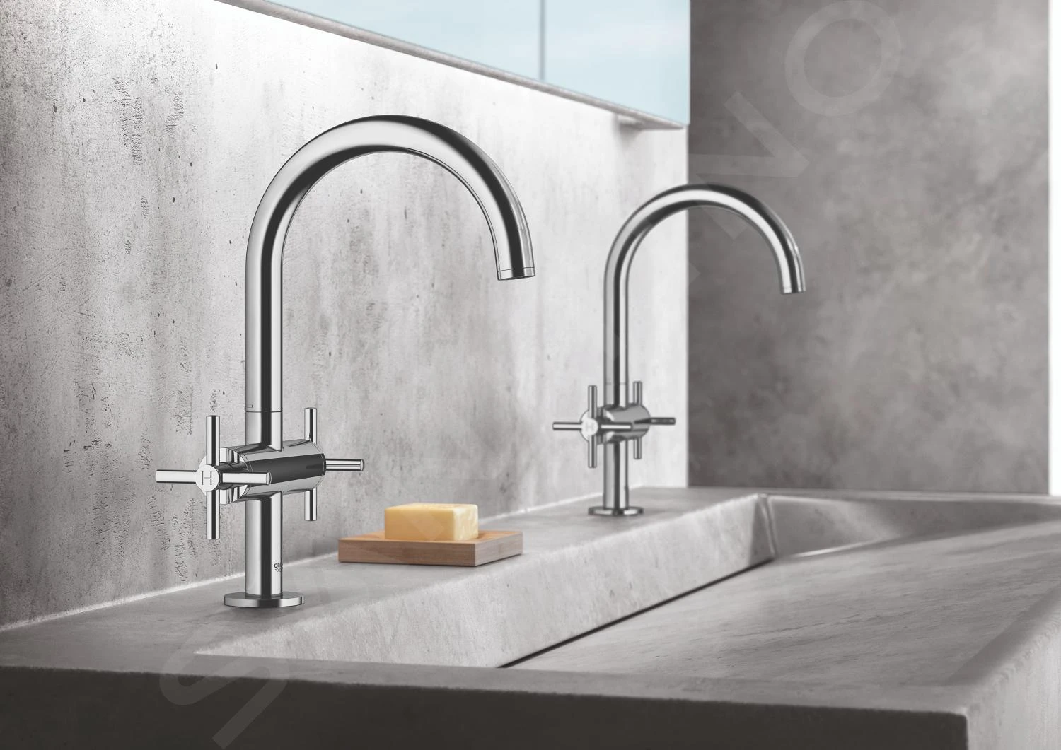 Grohe Atrio - Wastafelkraan Met Waste En Draaibare Uitloop, L-size, Chroom 21019003 3 Grohe Atrio - Wastafelkraan Met Waste En Draaibare Uitloop, L-size, Chroom 21019003 - Afbeelding 3