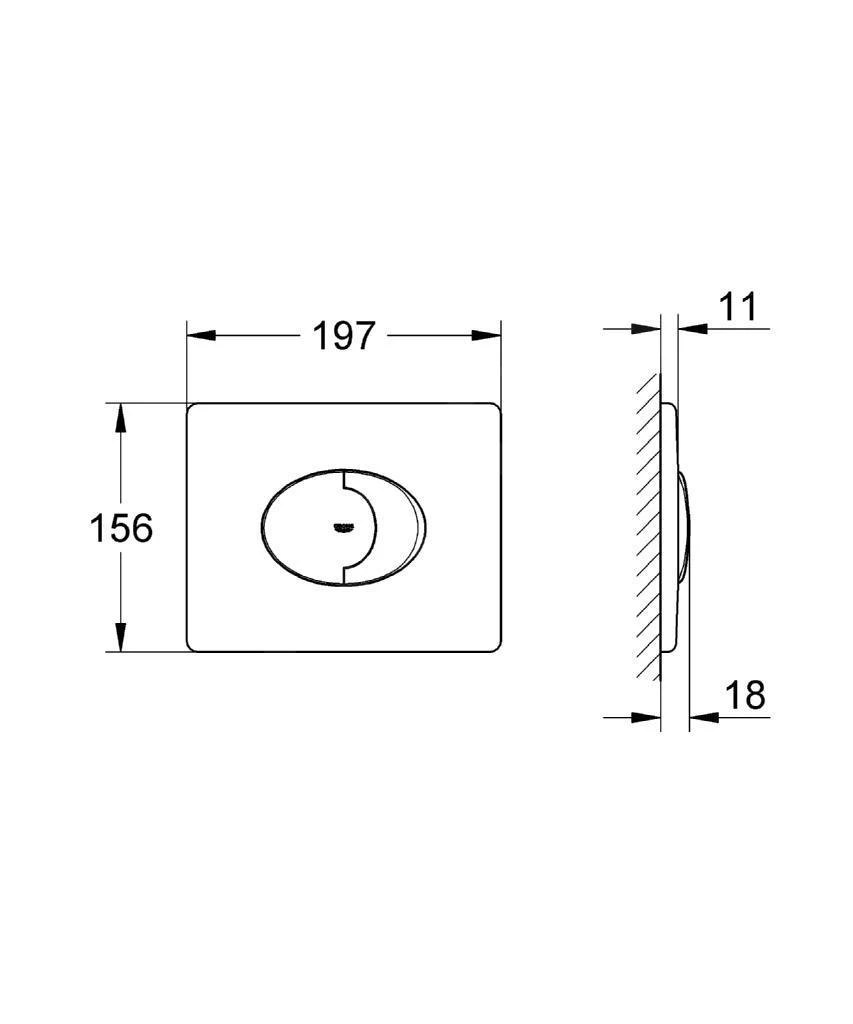 Grohe Skate Air - Bedieningspaneel, Chroom 38506000 2 Grohe Skate Air - Bedieningspaneel, Chroom 38506000 - Afbeelding 2