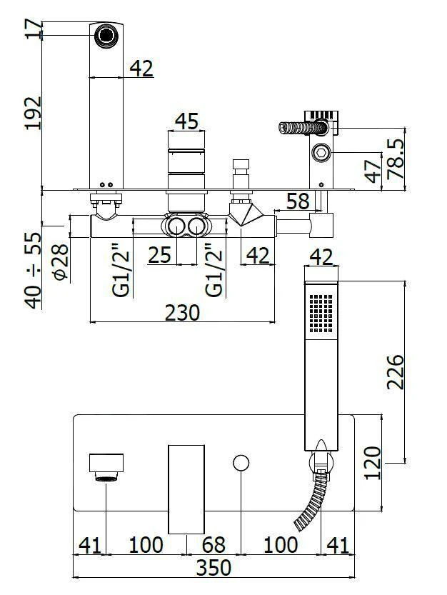 Paffoni Elle - Inbouw Badkraan Met Accessoires En Inbouwdeel, Chroom EL001CR 2 Paffoni Elle - Inbouw Badkraan Met Accessoires En Inbouwdeel, Chroom EL001CR - Afbeelding 2