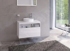 Keuco Stageline - Wastafelonderkast, 800x550x490 Mm, Met Uitsparing Voor Wastafel En Kraan Rechts, Wit 32865300000 -Badkamer Luxe 284a5a6fc2abc466c599f6f0 1