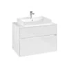 Villeroy & Boch Collaro - Wastafelonderkast, 800x548x500 Mm, 2 Laden, Glossy White C08000DH