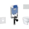 Ideal Standard ProSys - Toiletset- Inbouwreservoir, Closet, WC-zitting Bau Ceramic, Oleas M2 Bedieningsplaat, Rimless, Softclose, Mat Chroom ProSys80M SP134
