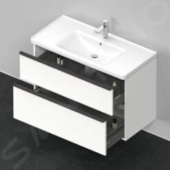 Duravit D-Neo - Wastafelonderkast 984x625x452 Mm, 2 Laden, Mat Wit DE435601818 -Badkamer Luxe 2920540eb6dd539902d0f338