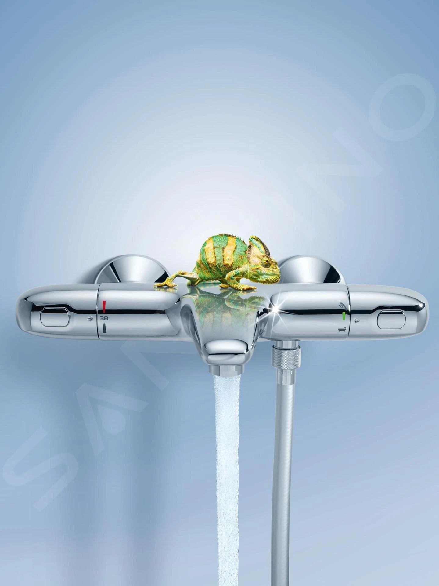 Grohe Grohtherm 1000 - Thermostatische Opbouw Badmengkraan, Chroom 34155003 6 Grohe Grohtherm 1000 - Thermostatische Opbouw Badmengkraan, Chroom 34155003 - Afbeelding 6