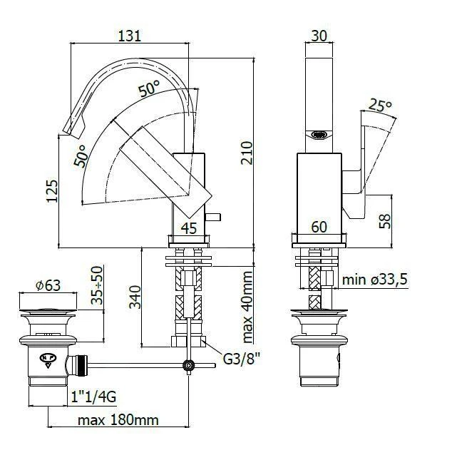 Paffoni Elle - Wastafelkraan S, Chroom EL837CR 2 Paffoni Elle - Wastafelkraan S, Chroom EL837CR - Afbeelding 2