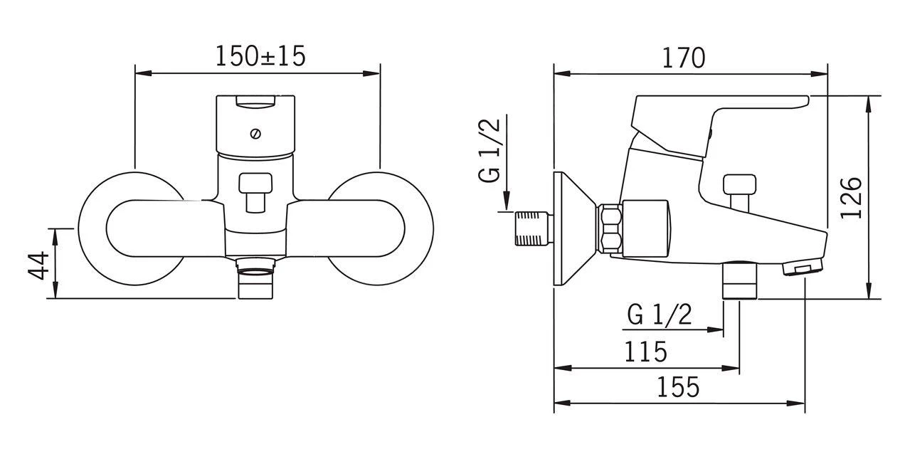Hansa Primo - Badmengkraan Opbouw, Chroom 49442103 2 Hansa Primo - Badmengkraan Opbouw, Chroom 49442103 - Afbeelding 2