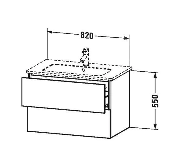 Duravit L-Cube - Wastafelonderkast 550x820x481 Mm, 2 Laden, Glanzend Wit LC624102222 2 Duravit L-Cube - Wastafelonderkast 550x820x481 Mm, 2 Laden, Glanzend Wit LC624102222 - Afbeelding 2