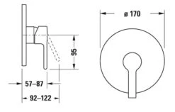 Duravit B.2 - Inbouw Douchemengkraan, Chroom B24210010010 -Badkamer Luxe 2dede83814c7981ffe556b3a