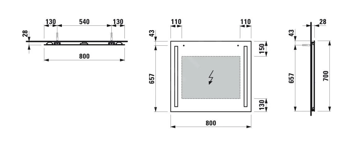 Laufen Lani - Spiegel Met LED-verlichting, 80x70 Cm H4038541121441 2 Laufen Lani - Spiegel Met LED-verlichting, 80x70 Cm H4038541121441 - Afbeelding 2