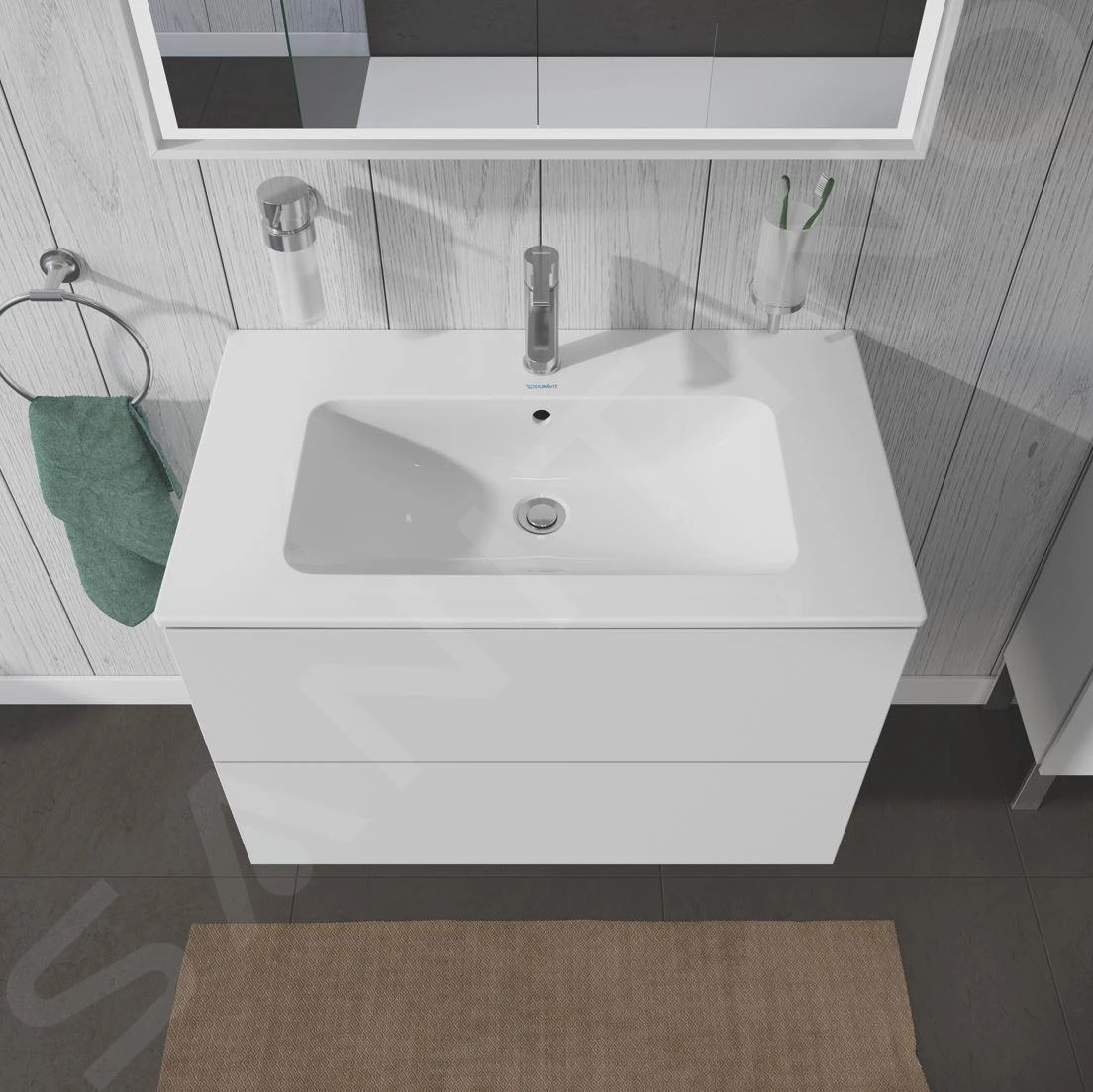 Duravit L-Cube - Wastafelonderkast 550x820x481 Mm, 2 Laden, Wit Mat LC624101818 3 Duravit L-Cube - Wastafelonderkast 550x820x481 Mm, 2 Laden, Wit Mat LC624101818 - Afbeelding 3