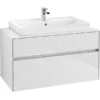 Villeroy & Boch Collaro - Wastafelonderkast, 1000x548x500 Mm, 2 Laden, Glossy White C02000DH