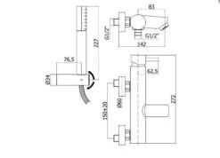 Paffoni Stick - Badkraan Met Handdouche Set, Chroom SK023CR -Badkamer Luxe 2fb7961272a291c1f683c11d