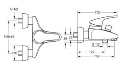 Hansa Mix - Badmengkraan Opbouw, Chroom 01742183 -Badkamer Luxe 302f5c4b435b167dfca59dfc