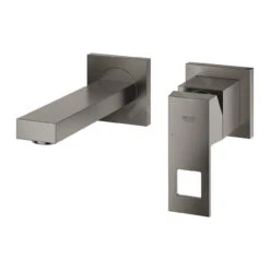 Grohe Eurocube - Inbouw Wastafelkraan, 2-gats Installatie, Geborsteld Hard Graphite 19895AL0 -Badkamer Luxe 3062f779c2b6973a3bfb4d8b