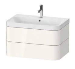 Duravit Happy D.2 Plus - Wastafelonderkast Met Wastafel 480x775x490 Mm, 2 Laden, Wit Hoogglans HP4347O2222