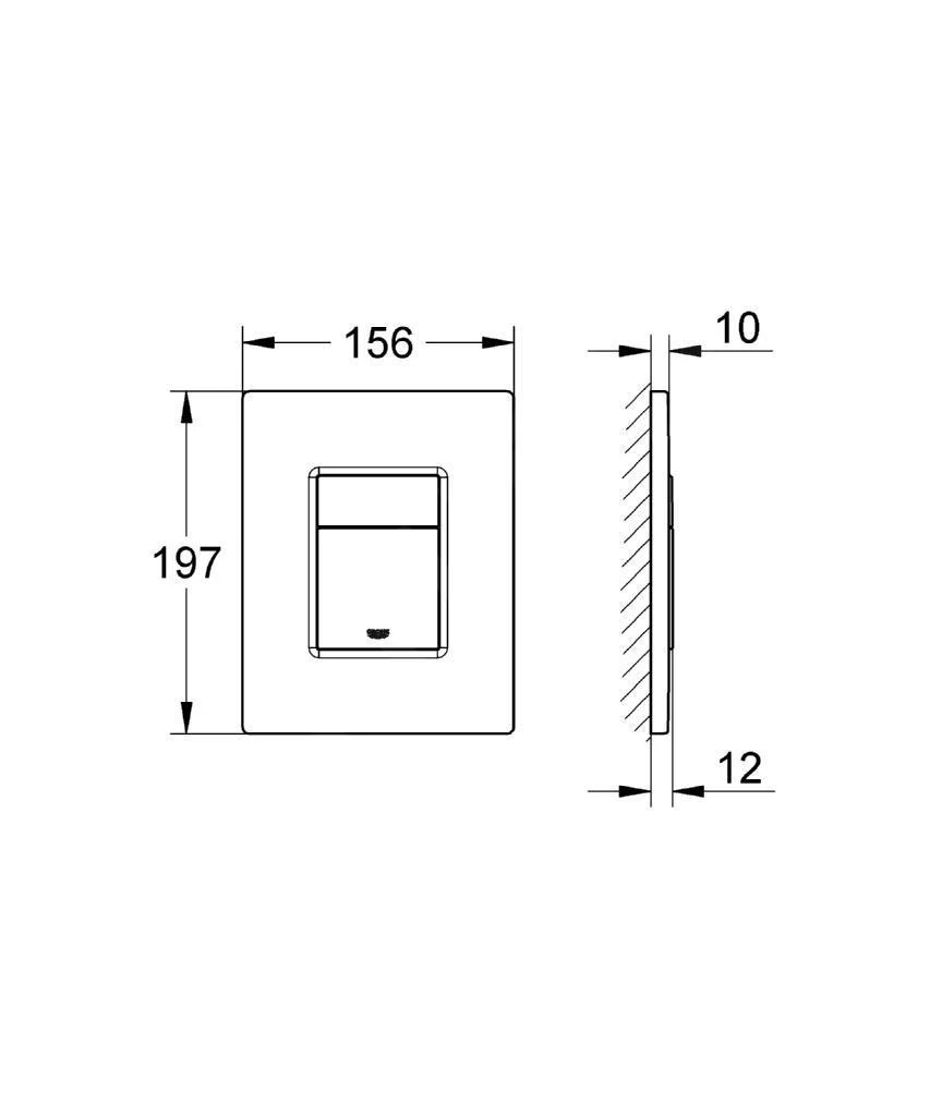 Grohe Skate Cosmo - Bedieningsplaat, Messing 38821000 2 Grohe Skate Cosmo - Bedieningsplaat, Messing 38821000 - Afbeelding 2