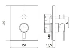 Paffoni Ringo - Inbouwkraan Voor 2 Uitgangen, Mat Zwart RINBOX015NO/M -Badkamer Luxe 3111477dd77b3ba92cf5c87b 1
