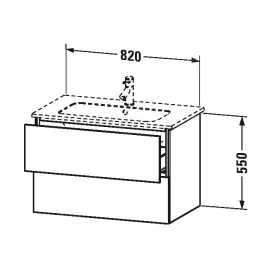 Duravit L-Cube - Wastafelonderkast 550x820x481 Mm, 2 Laden, Wit Mat LC624101818 2 Duravit L-Cube - Wastafelonderkast 550x820x481 Mm, 2 Laden, Wit Mat LC624101818 - Afbeelding 2