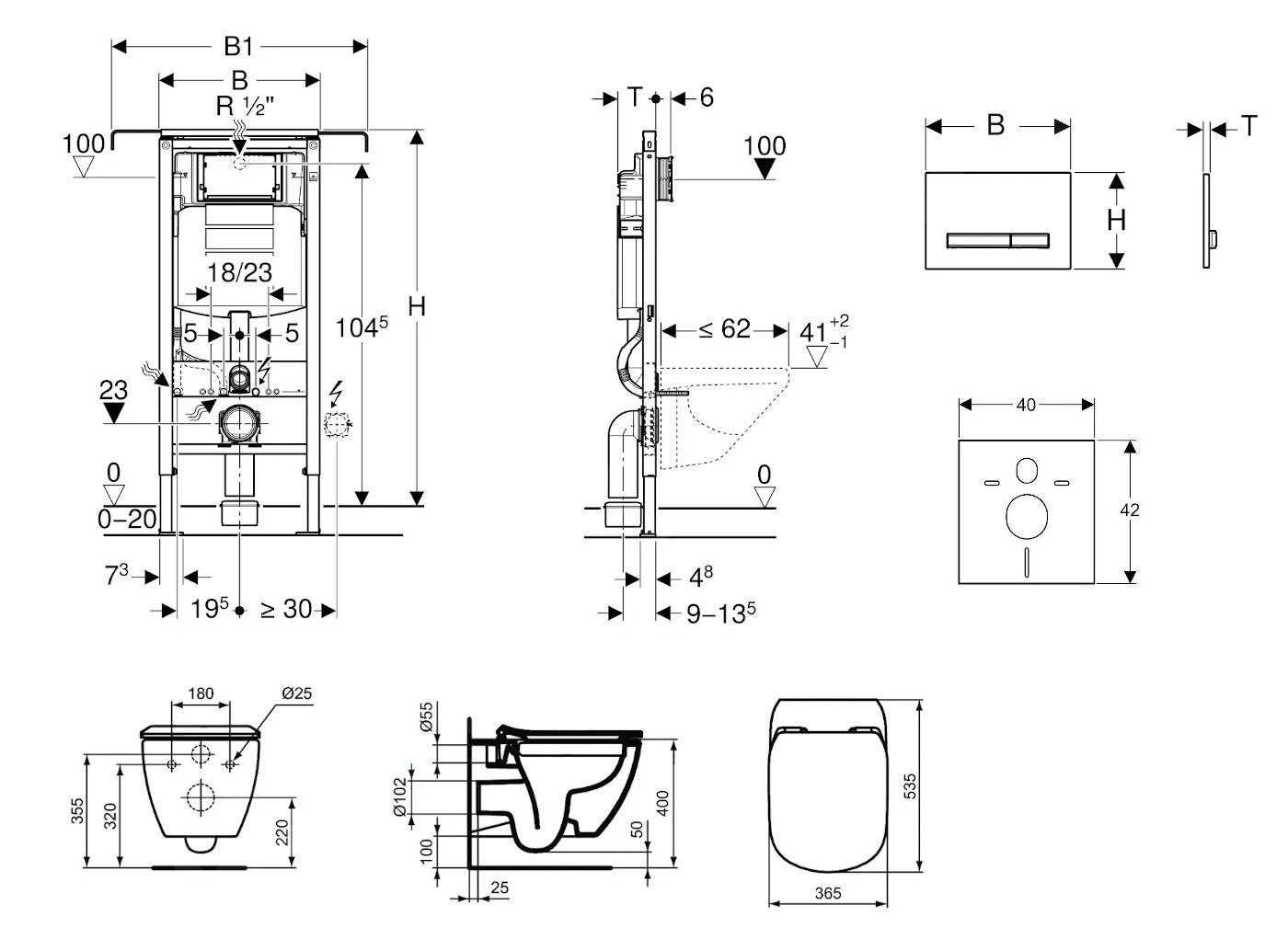 Geberit Duofix - Inbouwreservoir Voor Hangend Toilet Met SIGMA50 Bedieningsknop, Alpine Wit + Ideal Standard Tesi - Hangend Toilet En Wc-bril 111.355.00.5 NF8 2 Geberit Duofix - Inbouwreservoir Voor Hangend Toilet Met SIGMA50 Bedieningsknop, Alpine Wit + Ideal Standard Tesi - Hangend Toilet En Wc-bril 111.355.00.5 NF8 - Afbeelding 2