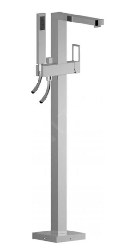 Paffoni Effe - Vrijstaande Badkraan, Met Accessoires A Incl. Inbouwdeel, Chroom EF033CR 1 Paffoni Effe - Vrijstaande Badkraan, Met Accessoires A Incl. Inbouwdeel, Chroom EF033CR