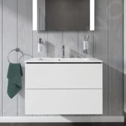 Duravit L-Cube - Wastafelonderkast 550x820x391 Mm, 2 Laden, Wit Mat LC625701818 -Badkamer Luxe 32524baf44f12698e1ad5b6c