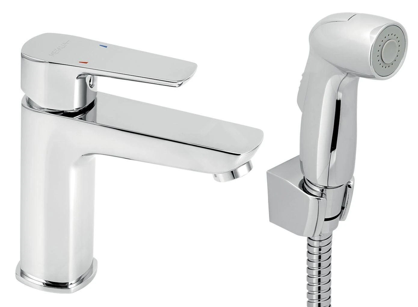 Novaservis Metalia 58 - Wastafelkraan Met Bidet Douche, Chroom 58015,0 1 Novaservis Metalia 58 - Wastafelkraan Met Bidet Douche, Chroom 58015,0